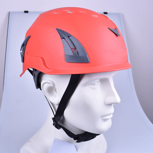 side view of climbing helmet