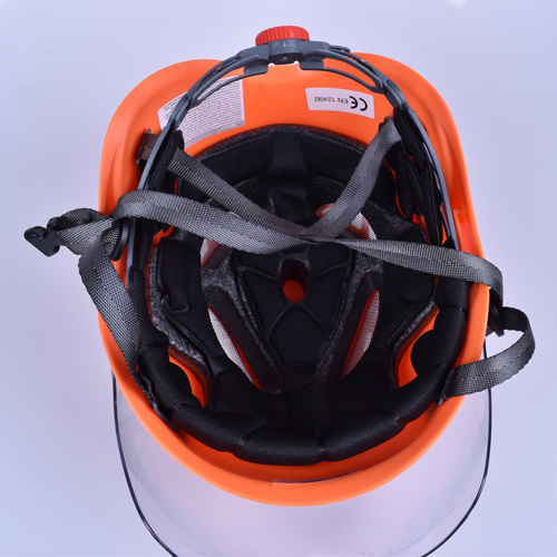 inside of climbing helmet