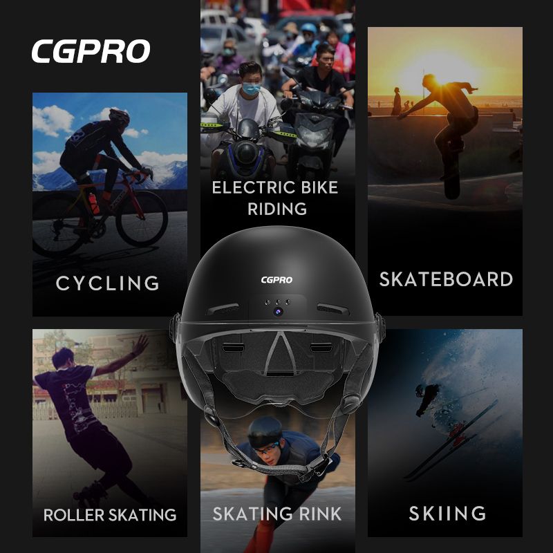 Intelligent Smart Bike Helmet with Camera LED RAW2