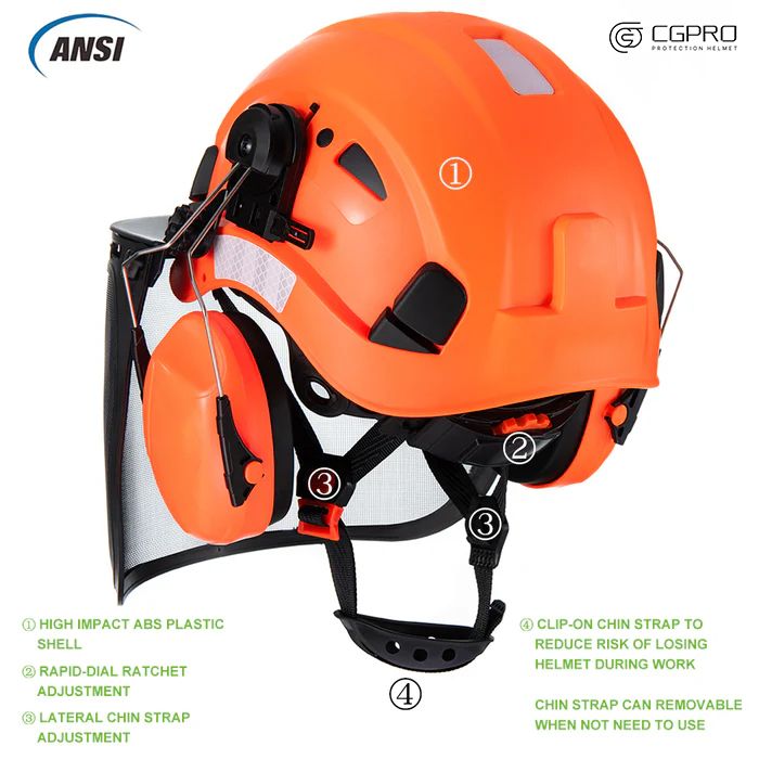 CE EN12492 tree climbing safety helmet
