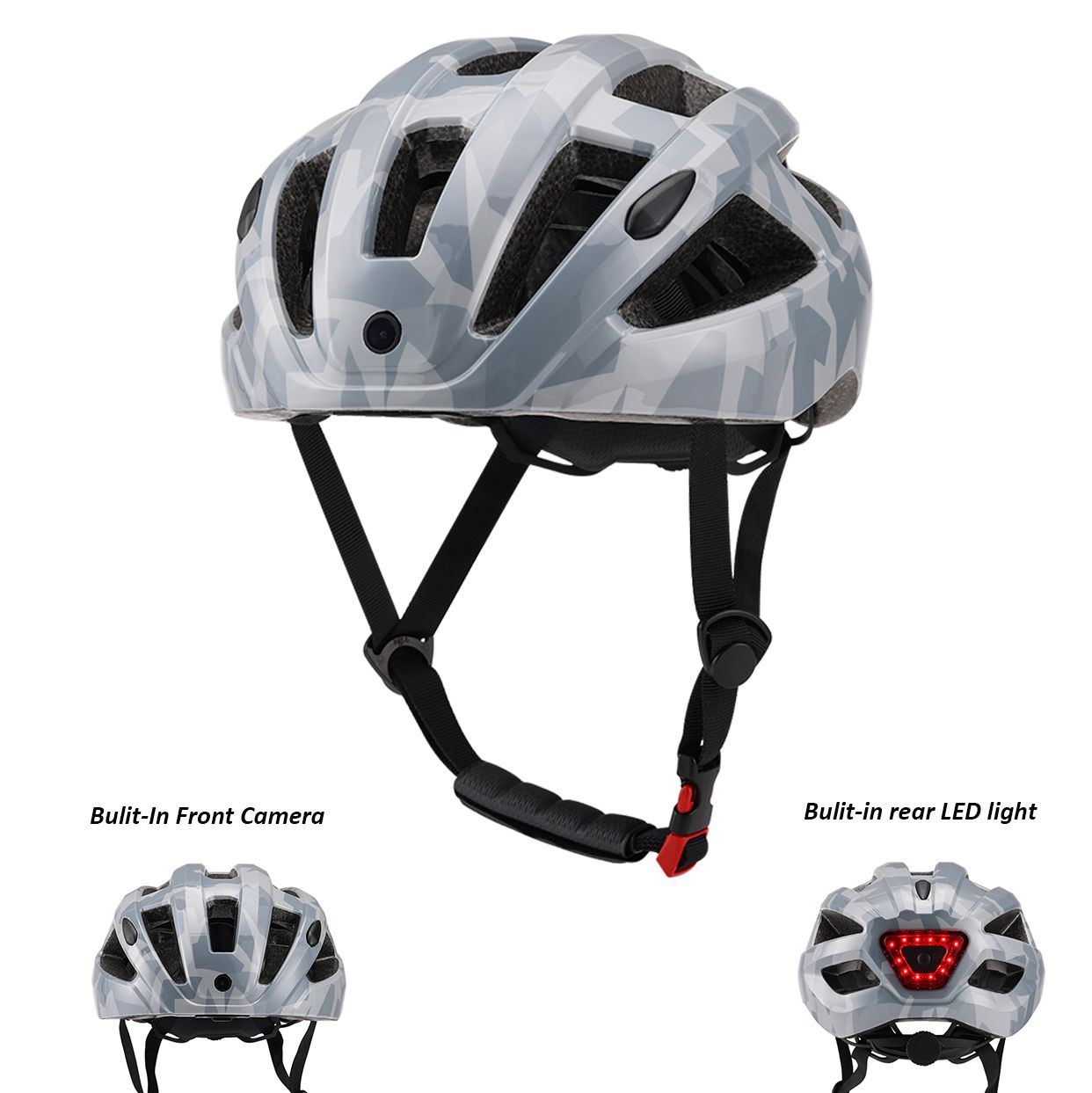 B019 PC Shell Bicycle Smart Camera Helmet