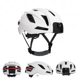 Smart bike helmet bicycle helmet with integrated Camera GPS bluetooth remote signals