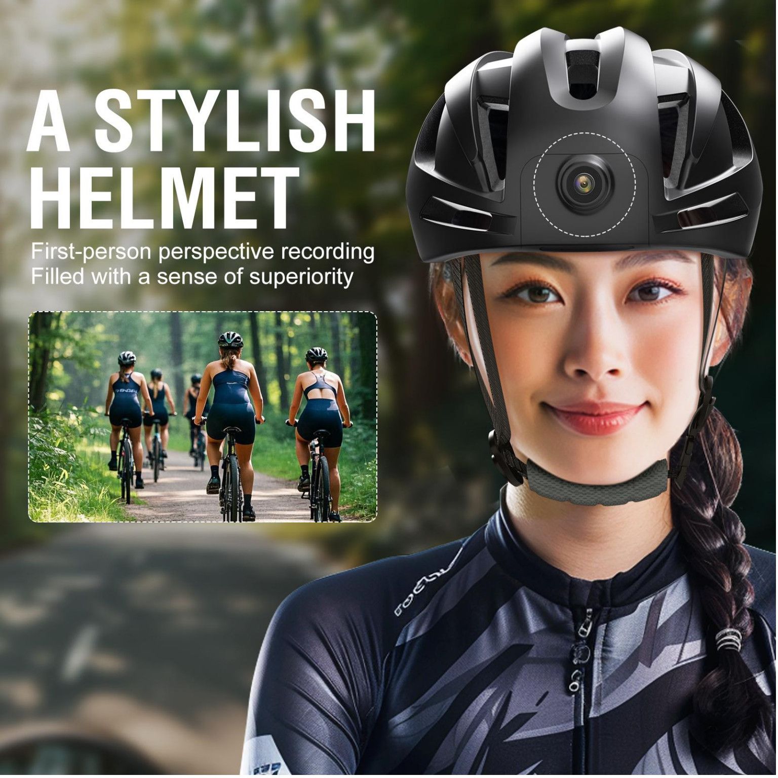 EN1078 Camera GPS Smart bicycle helmet RAW3