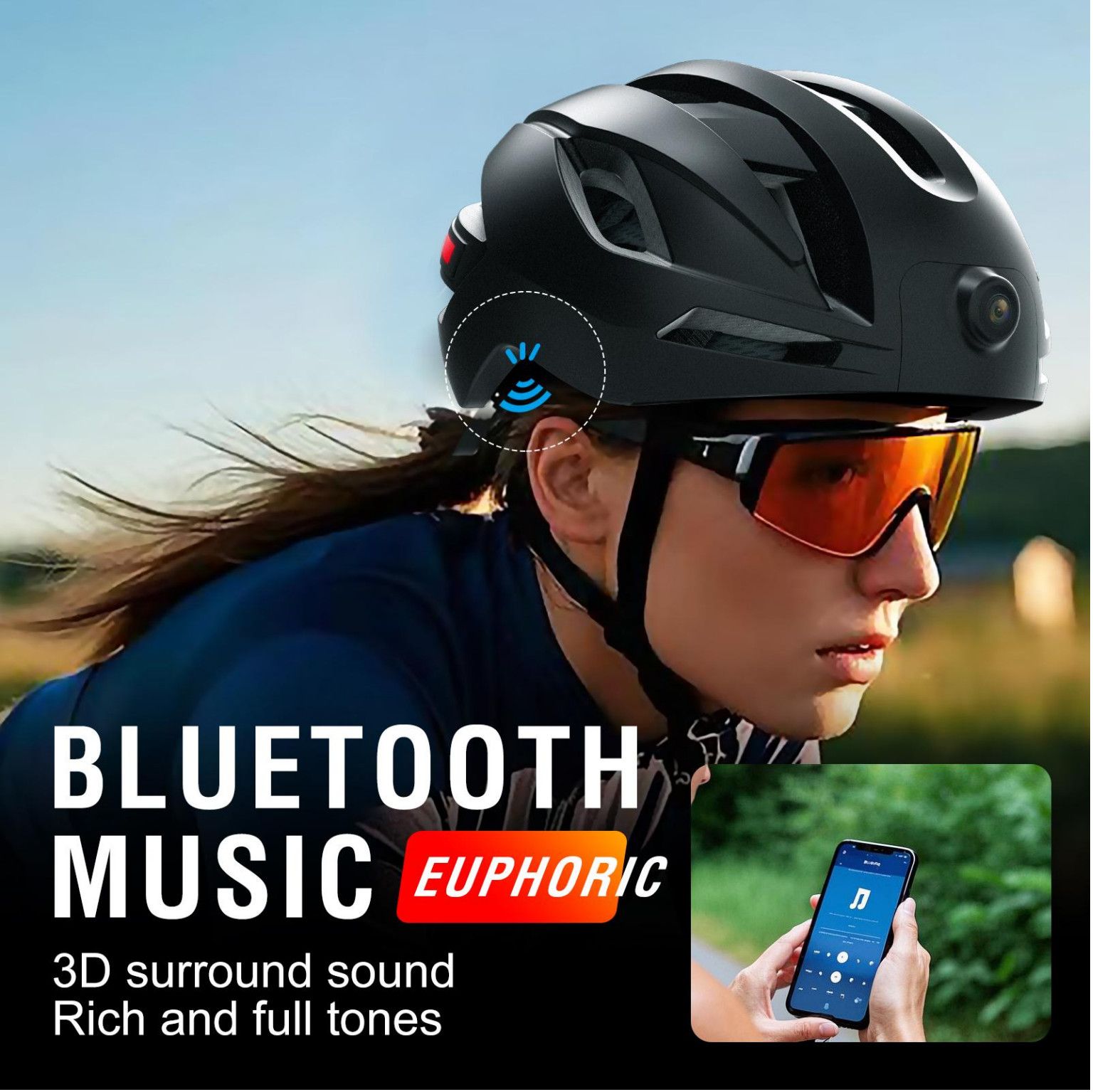 EN1078 Camera GPS Smart bicycle helmet RAW3