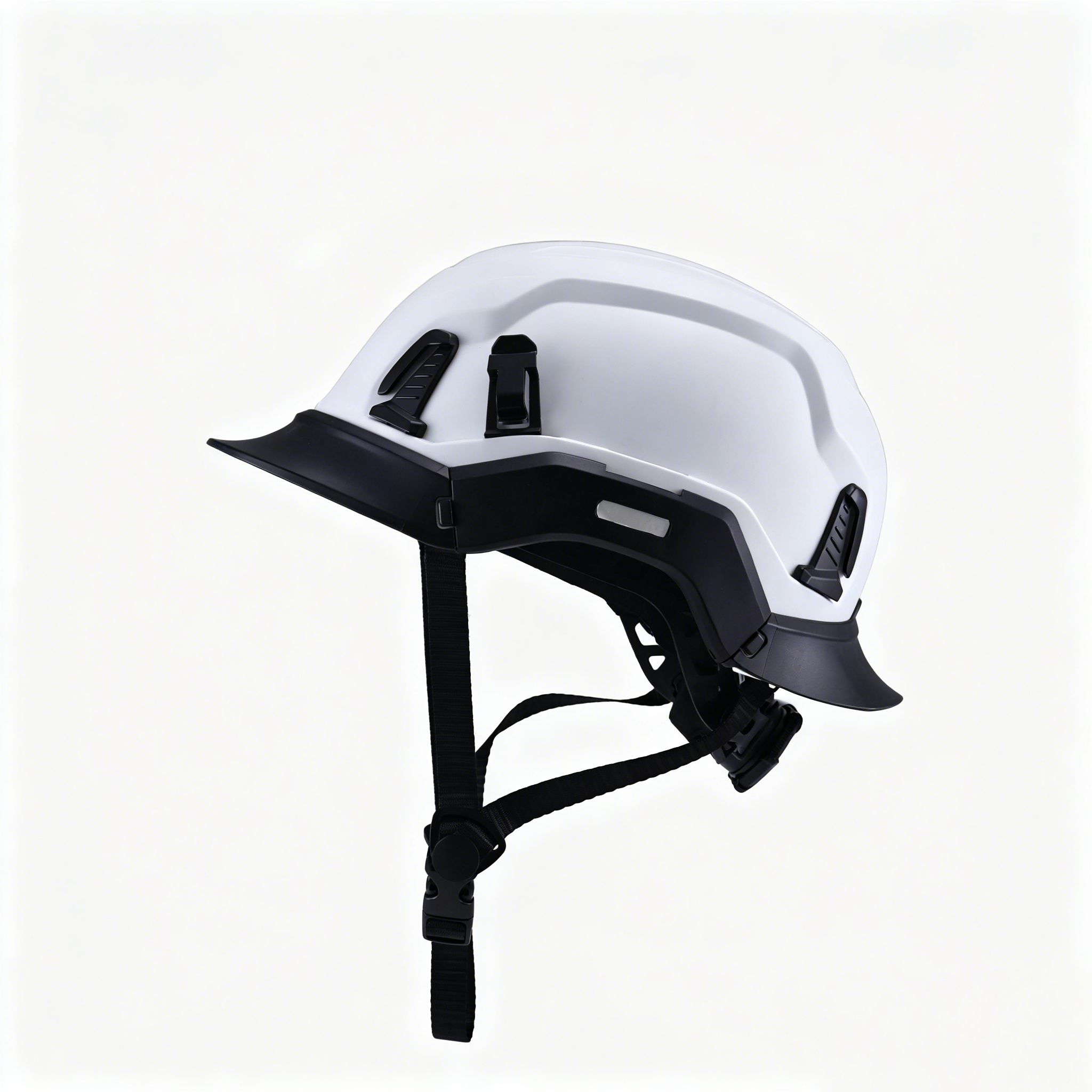 Modular Safety Helmet with Detachable Brim & Accessory Mount System