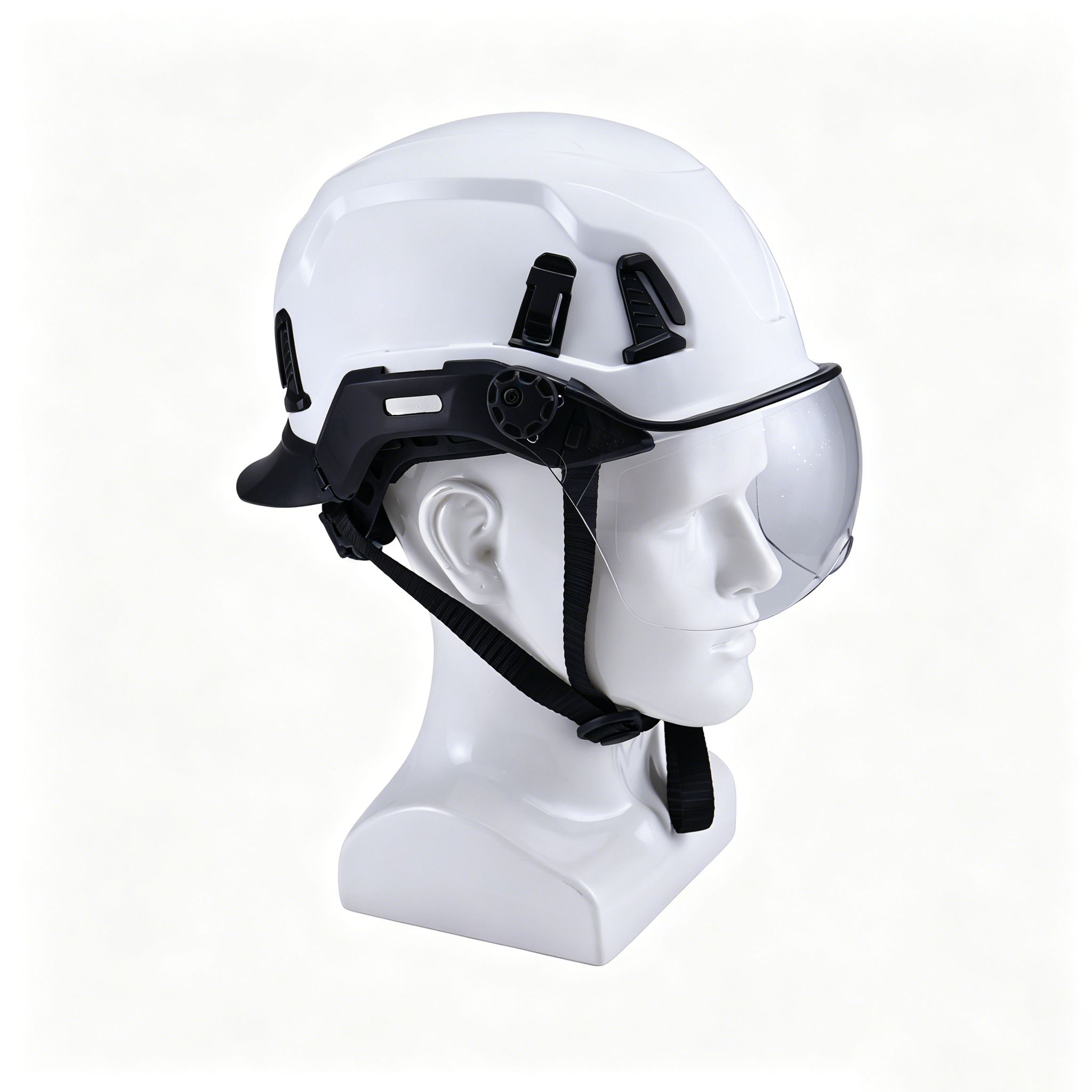 Modular Safety Helmet with Detachable Brim & Accessory Mount System