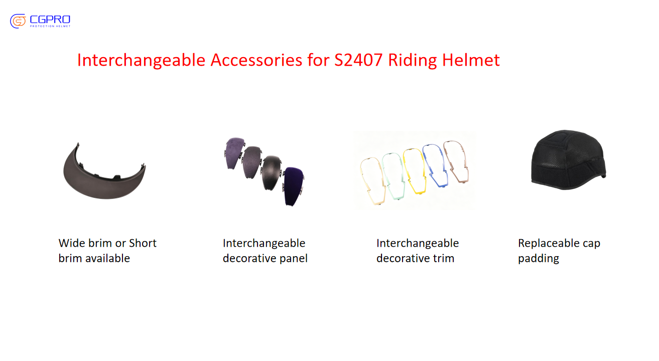 Modular Equestrian Helmet Interchangeable Style Lightweight Riding Helmet